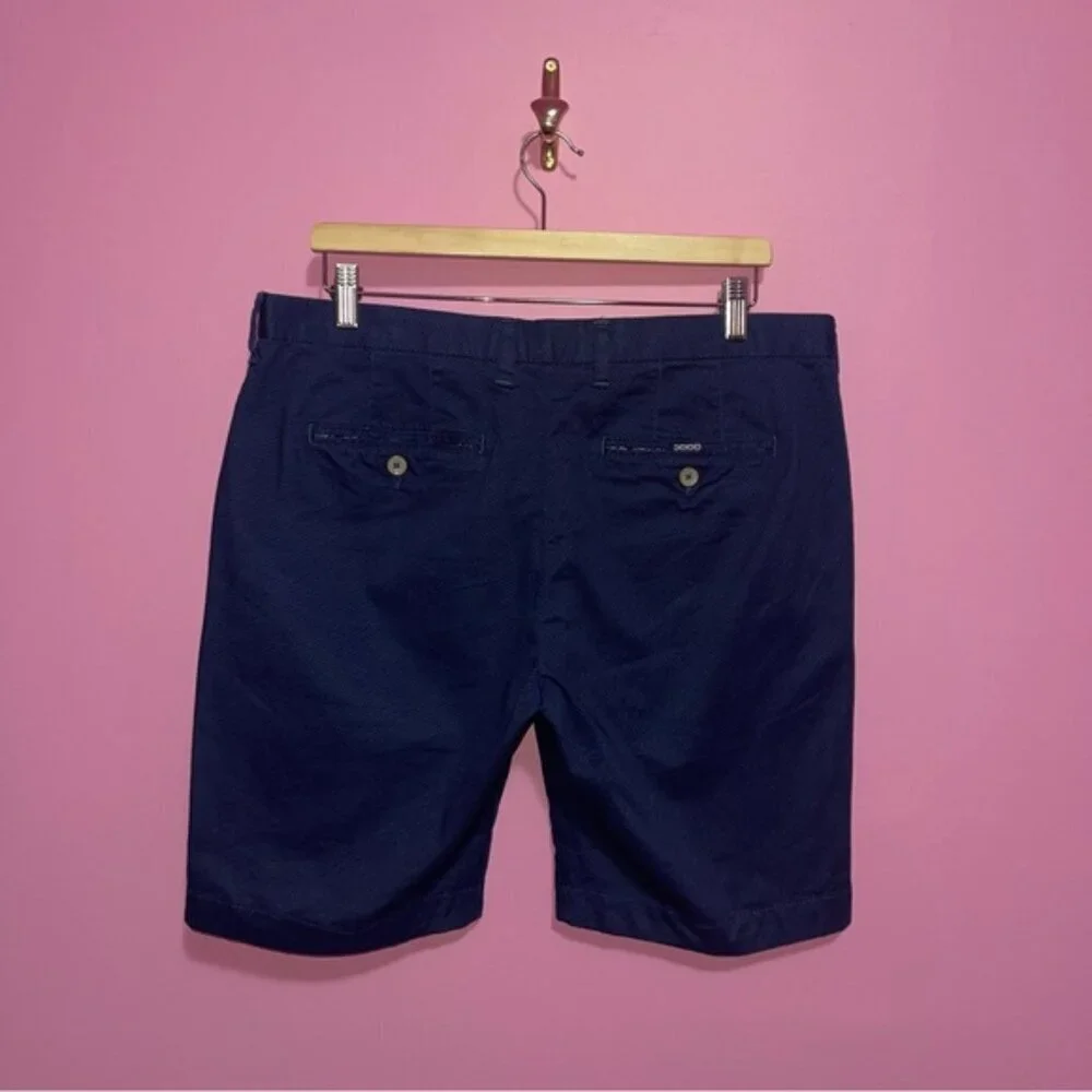 Ted Baker Shorts Men's Size 34 Navy Blue‎ Herbosh Stretch Cotton Mid-Rise Chino